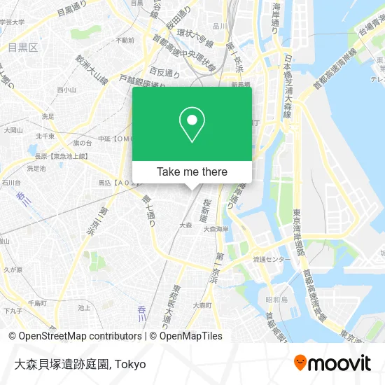 大森貝塚遺跡庭園 map