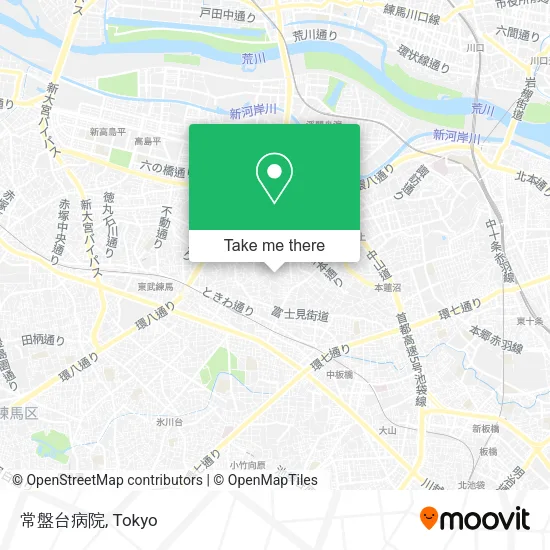常盤台病院 map