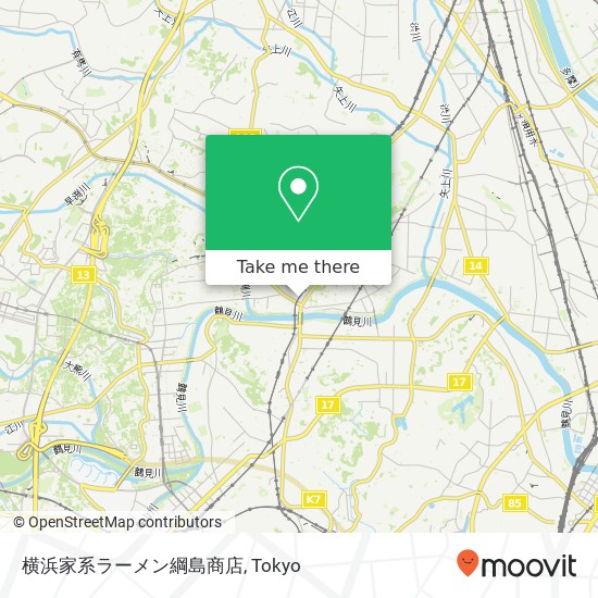 横浜家系ラーメン綱島商店 map