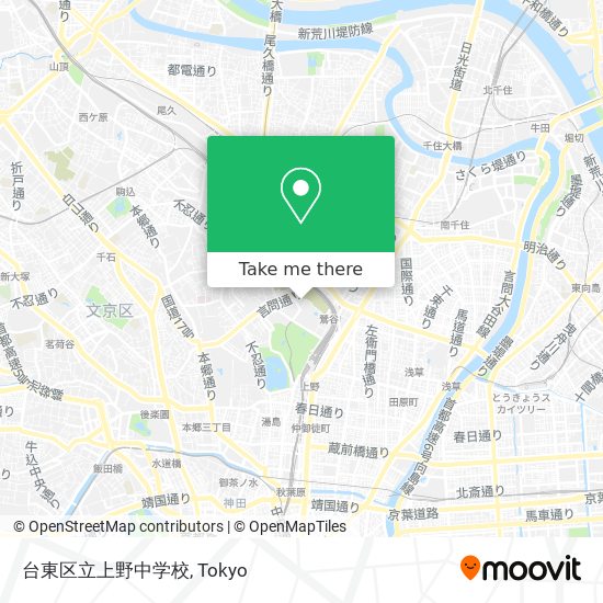 台東区立上野中学校 map