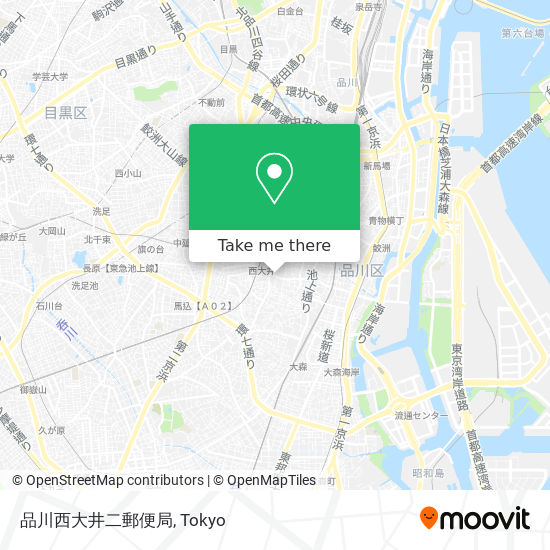 品川西大井二郵便局 map