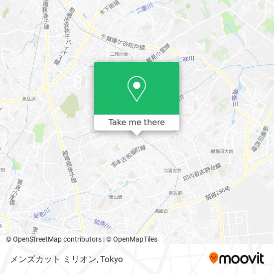 メンズカット ミリオン map