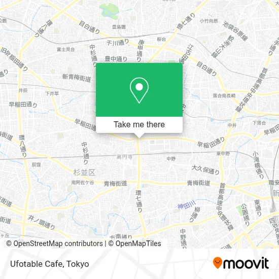 Ufotable Cafe map