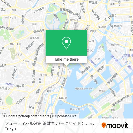 フューティバル汐留 浜離宮 パークサイドシティ map