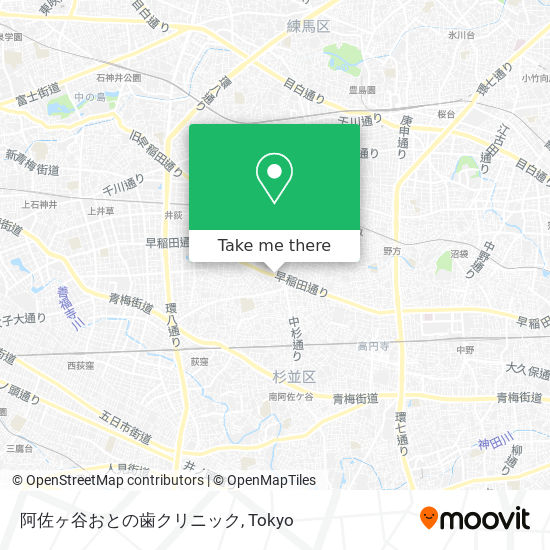 阿佐ヶ谷おとの歯クリニック map