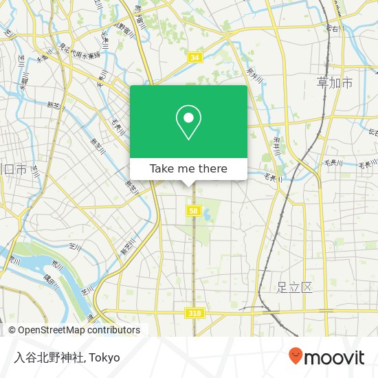 入谷北野神社 map