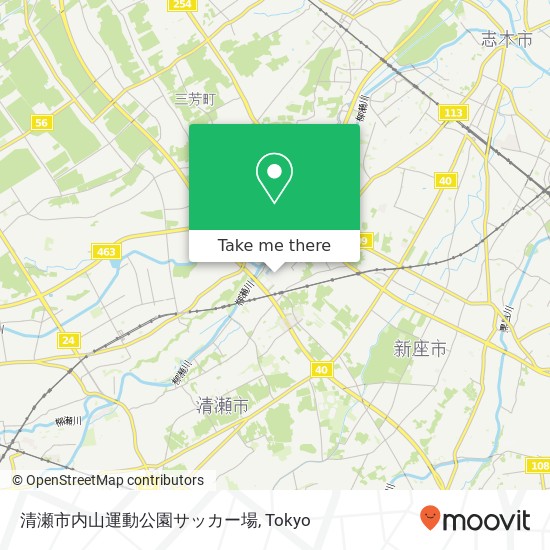 清瀬市内山運動公園サッカー場 map