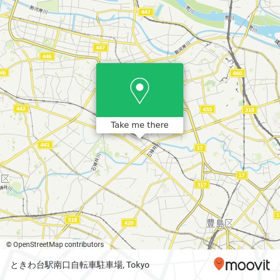 ときわ台駅南口自転車駐車場 map