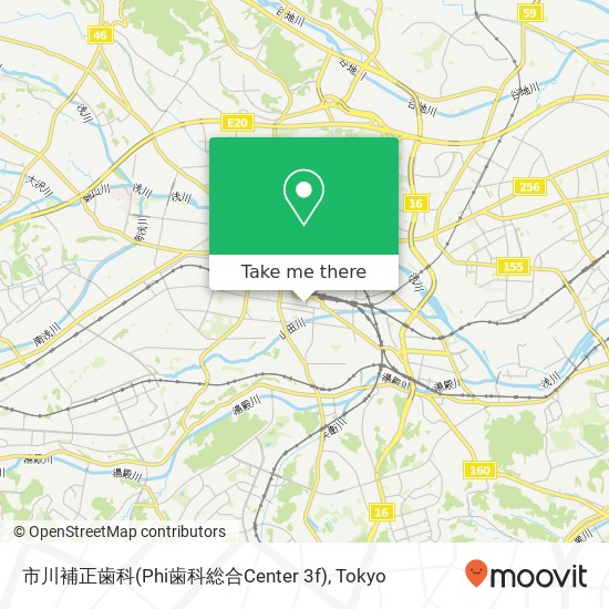 市川補正歯科(Phi歯科総合Center 3f) map