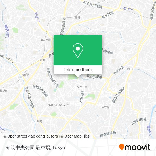 都筑中央公園 駐車場 map