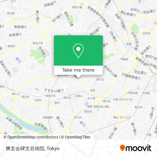 爽玄会碑文谷病院 map