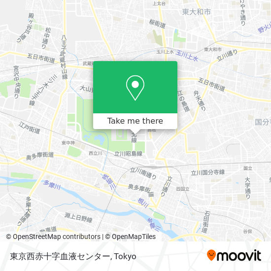 東京西赤十字血液センター map