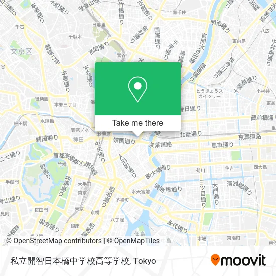 私立開智日本橋中学校高等学校 map