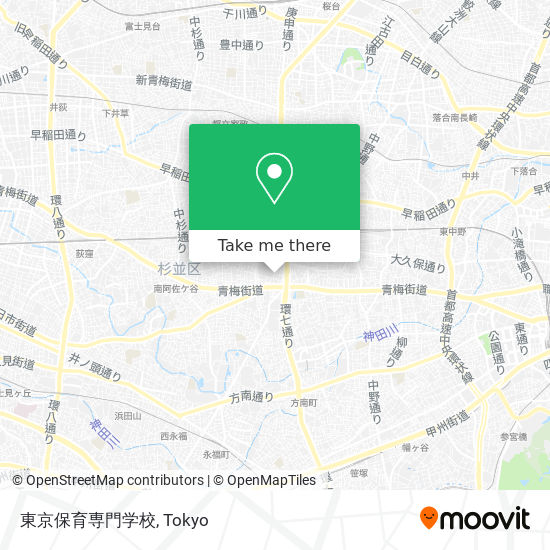 東京保育専門学校 map
