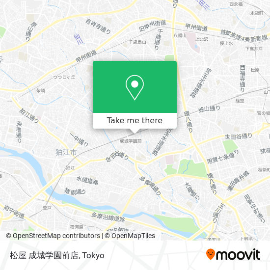 松屋 成城学園前店 map