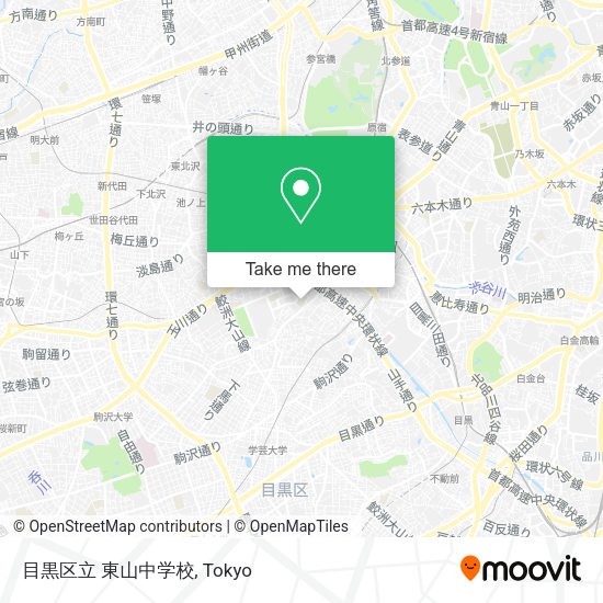 目黒区立 東山中学校 map