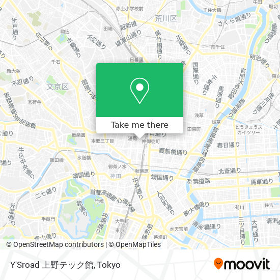 Y'Sroad 上野テック館 map