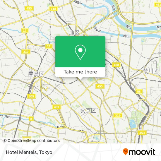 Hotel Mentels map