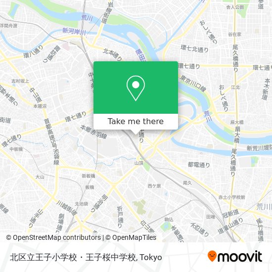 北区立王子小学校・王子桜中学校 map