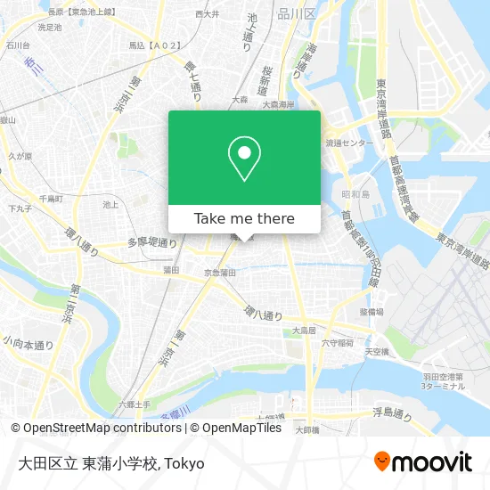 大田区立 東蒲小学校 map