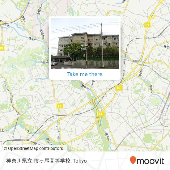 神奈川県立 市ヶ尾高等学校 map