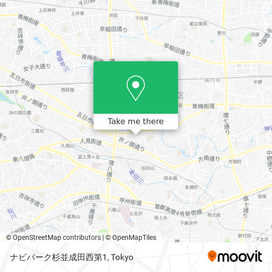 ナビパーク杉並成田西第1 map
