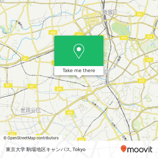 東京大学 駒場地区キャンパス map