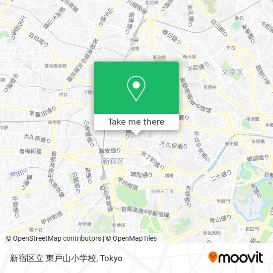新宿区立 東戸山小学校 map