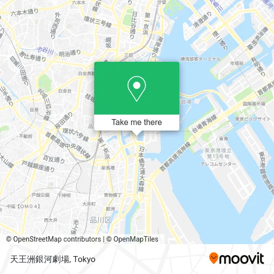 天王洲銀河劇場 map