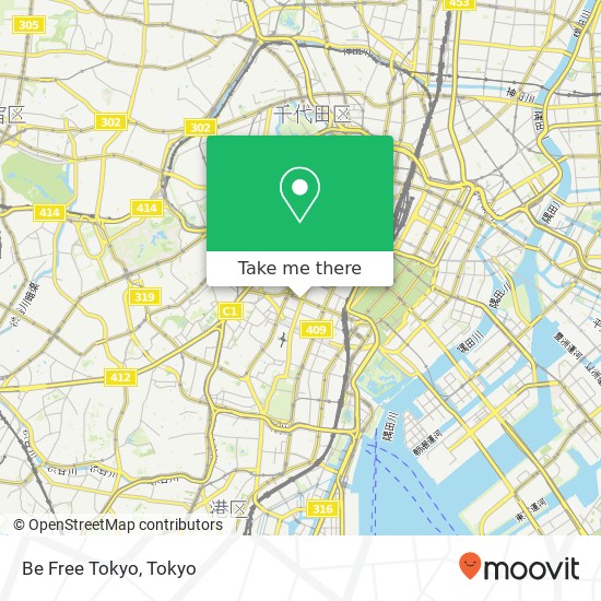 Be Free Tokyo map