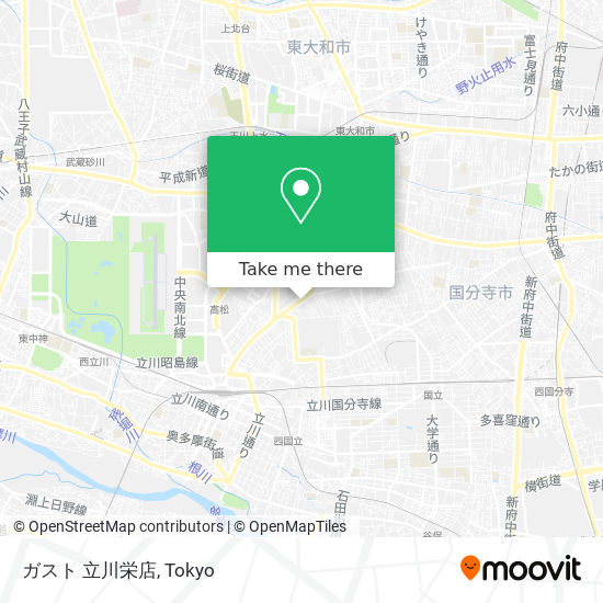 ガスト 立川栄店 map