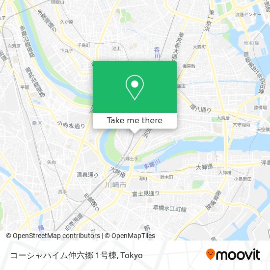 コーシャハイム仲六郷 1号棟 map