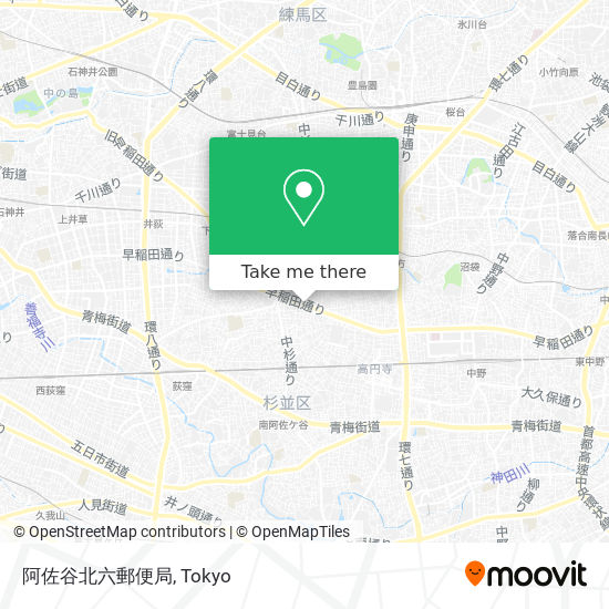 阿佐谷北六郵便局 map