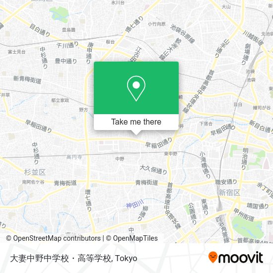 大妻中野中学校・高等学校 map