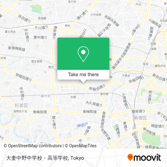 大妻中野中学校・高等学校 map