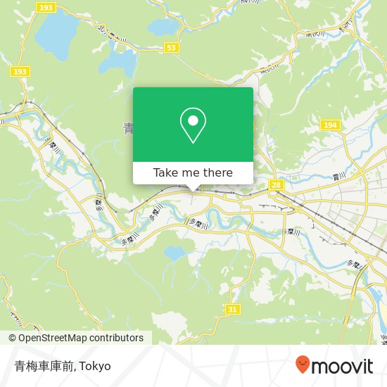 青梅車庫前 map