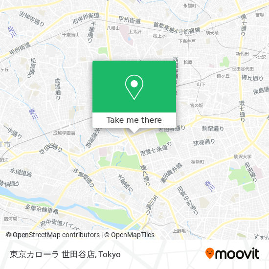 東京カローラ 世田谷店 map
