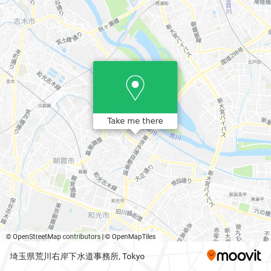 Saitama Prefecture Arakawa Right Bank Sewage Office map
