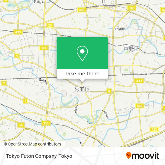 Tokyo Futon Company map