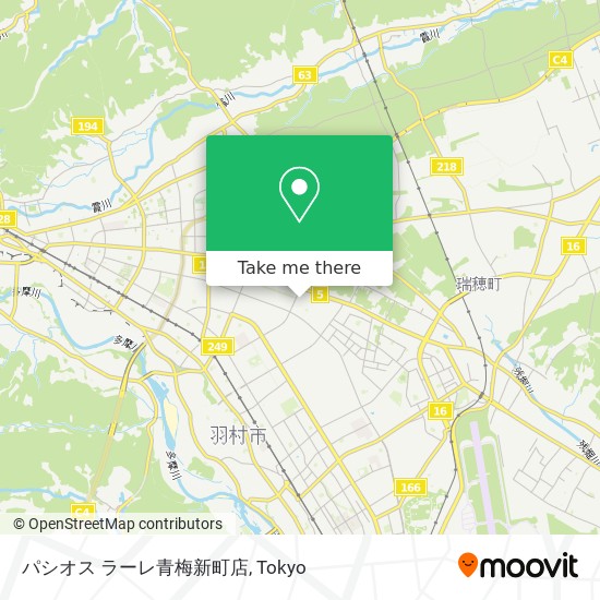 パシオス ラーレ青梅新町店 map