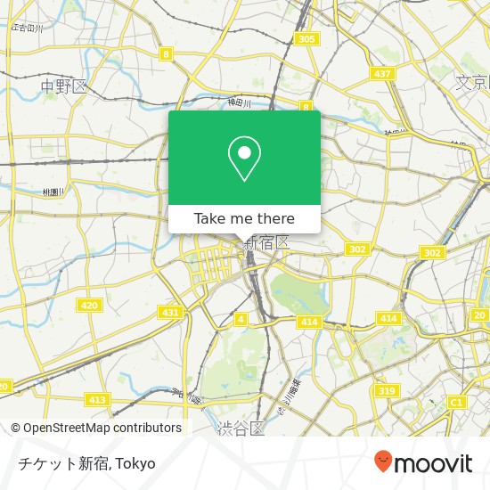 チケット新宿 map