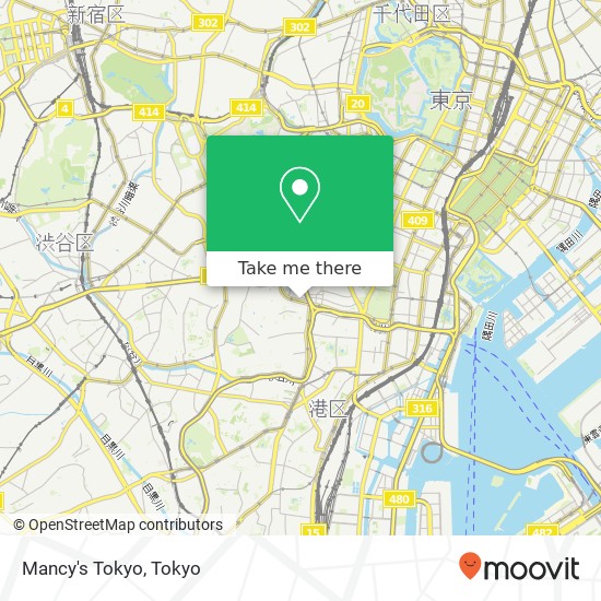 Mancy's Tokyo map