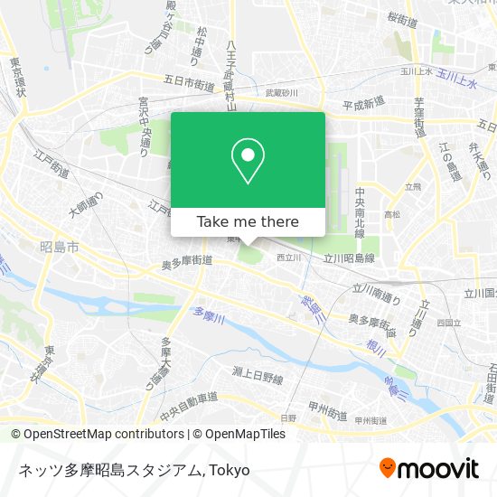 ネッツ多摩昭島スタジアム map