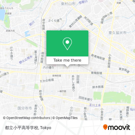 都立小平高等学校 map
