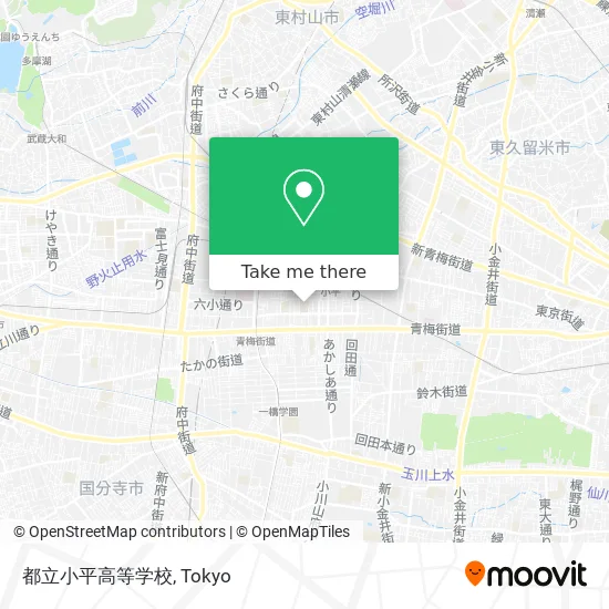 都立小平高等学校 map