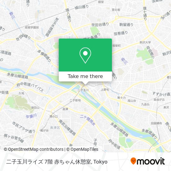 二子玉川ライズ 7階 赤ちゃん休憩室 map