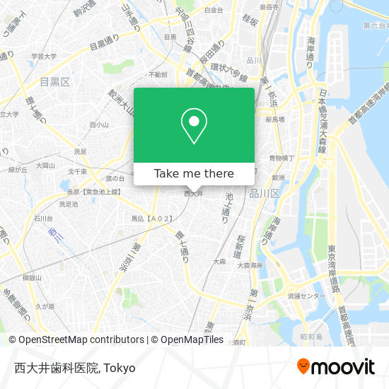 西大井歯科医院 map