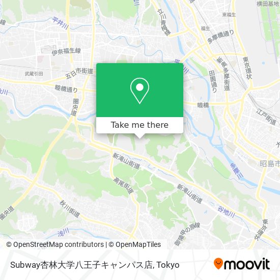 Subway杏林大学八王子キャンパス店 map