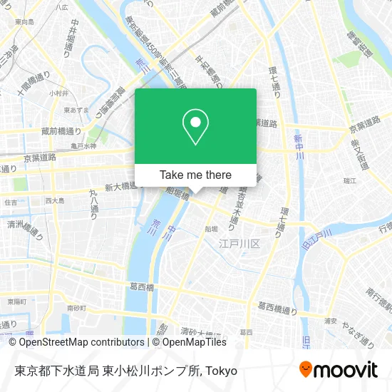 Tokyo Metropolitan Sewerage Bureau Higashi Komatsu River Pump Station map