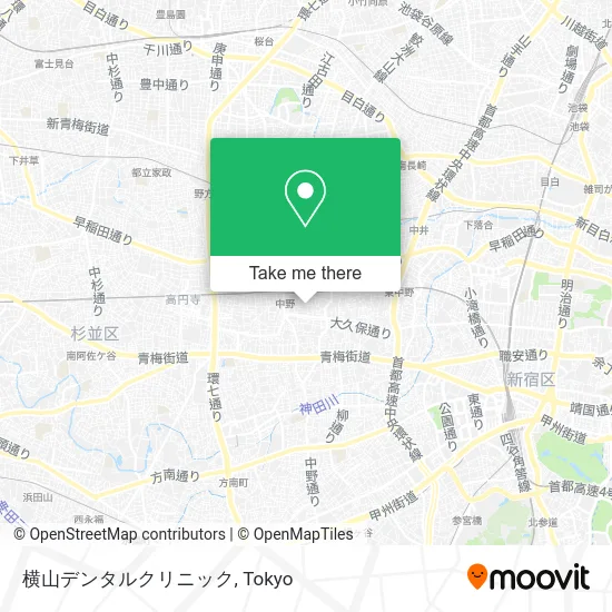 横山デンタルクリニック map